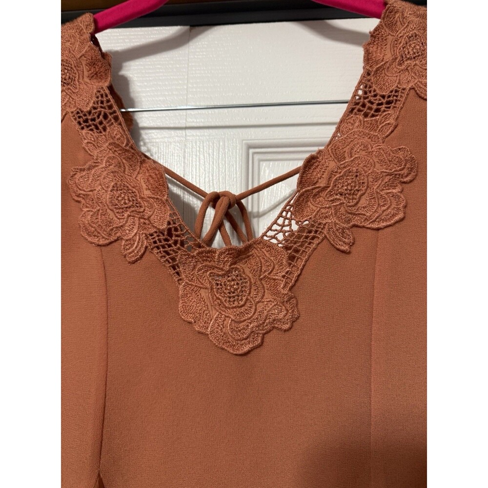 Free People Boho Lace Bell Sleeve Blouse – Women’s Small - Picture 2 of 9